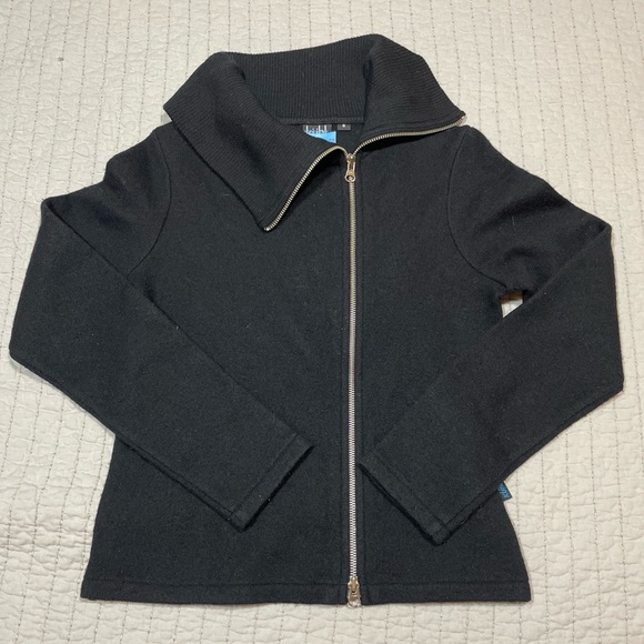 Black Kuhl Wool Zip Up Prague Sweater Size S - Picture 2 of 10